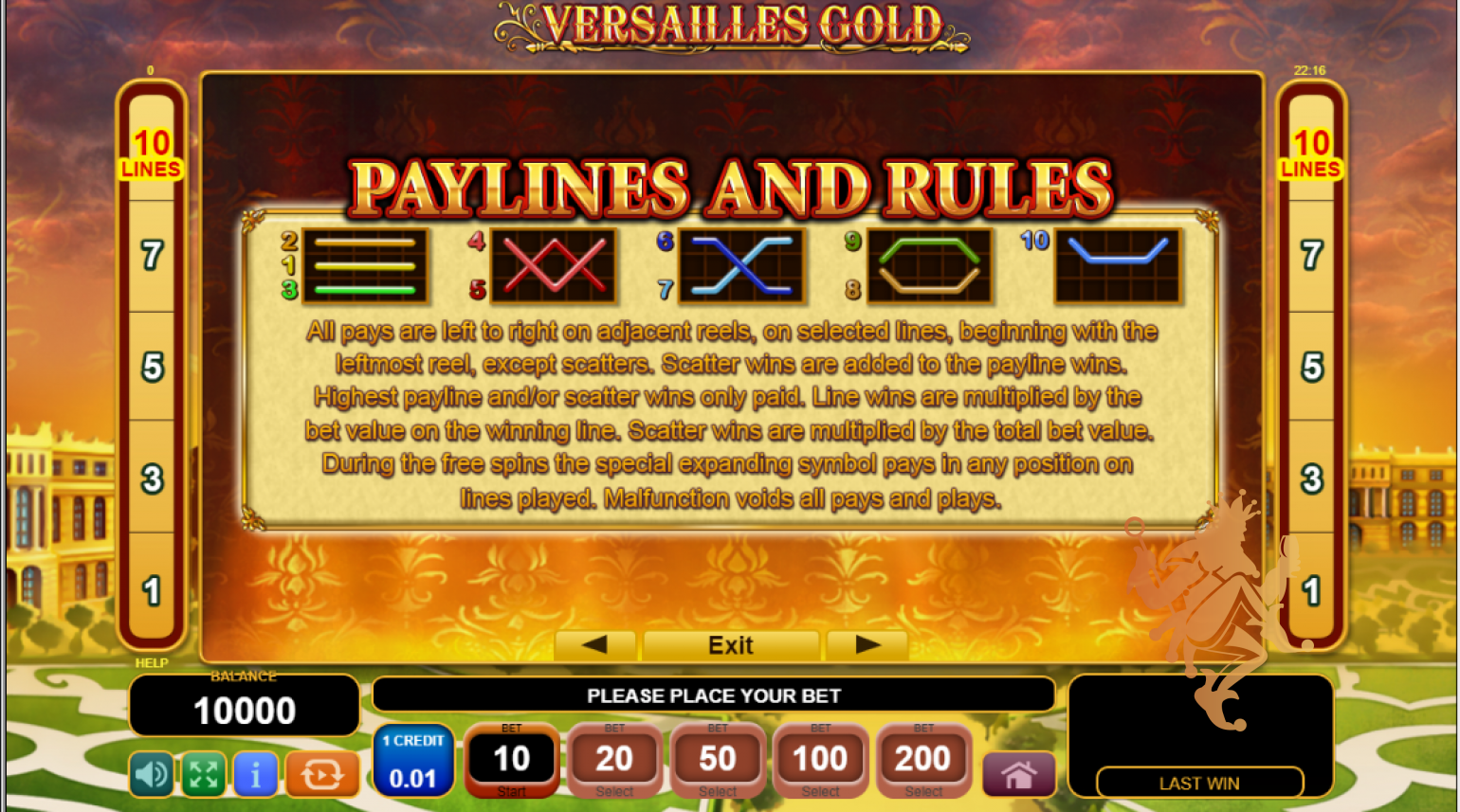 игра Versailles Gold