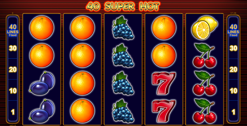 Оформлення слота 40 super hot